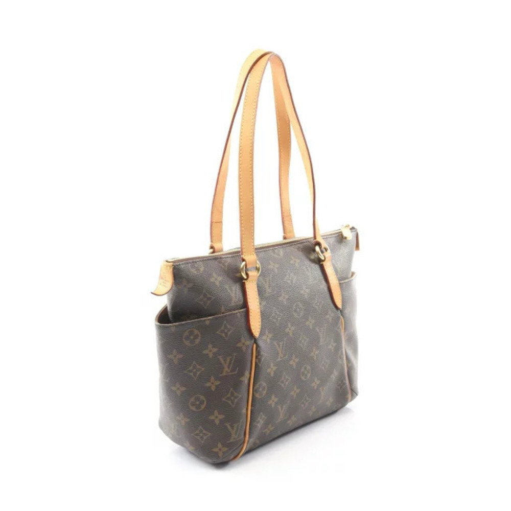 Louis Vuitton Tote Canvas Monogram Leather Brown Totally Bag